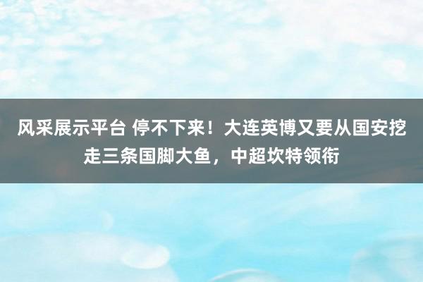 风采展示平台 停不下来！大连英博又要从国安挖走三条国脚大鱼，中超坎特领衔