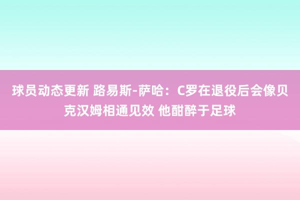 球员动态更新 路易斯-萨哈：C罗在退役后会像贝克汉姆相通见效 他酣醉于足球