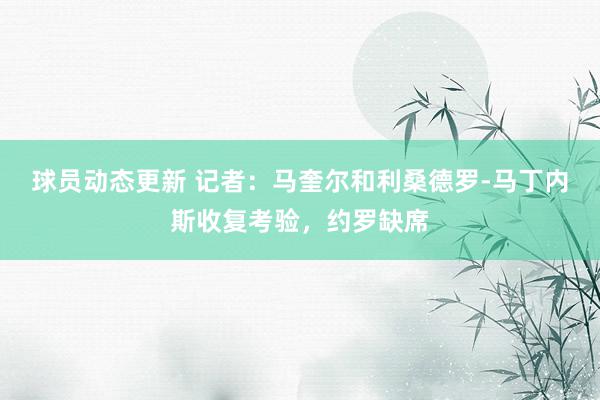 球员动态更新 记者：马奎尔和利桑德罗-马丁内斯收复考验，约罗缺席