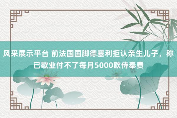 风采展示平台 前法国国脚德塞利拒认亲生儿子，称已歇业付不了每月5000欧侍奉费